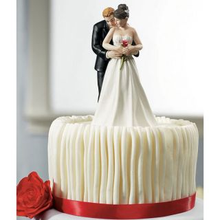   Cake Toppers Yes to The Rose Romantic Bride and Groom Toppers