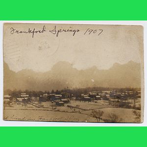 1907 Frankford Springs PA Photo Postcard Burgettstown