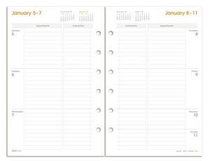 2012 GTD Coordinator 8 1 2 x 11 Weekly Calendar Refill
