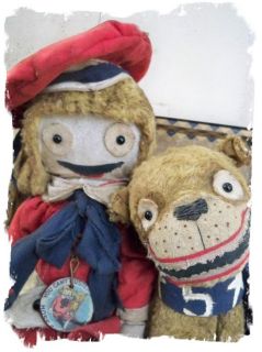 Antique Style ★ Buster Brown Tige Dog Doll Set ★ by Whendis Bears 