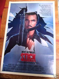 Stick Original Movie Poster Burt Reynolds 40x27 1985