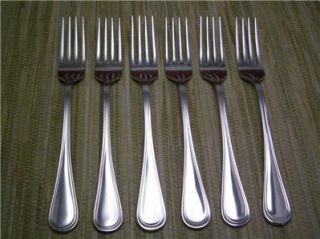 Calderoni 18 10 Stainless Italy Oxford Salad Forks Set of 6 New