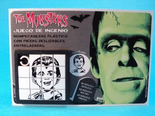 The Munsters Eddie Butch Patrick Slide Puzzle Skill Game Carded 