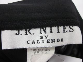 Jr Nites by Caliendo Black Sheer Layered Slacks Sz 16