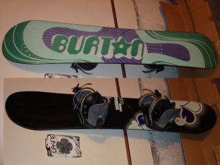 BURTON PUNCH 142 snowboard with matching bindings & stomp pad! Womens 