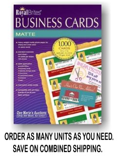 1000 Blank Business Cards Heavy Weight Matte Card New Trusted Seller 