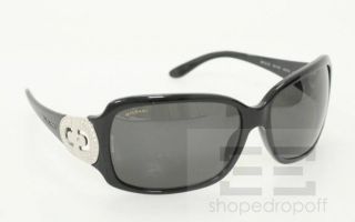 Bvlgari Black Square Frame Jeweled Hinge Sunglasses 8013 B