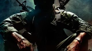 Black Ops solidier with face in shadow from Call of Duty Black Ops