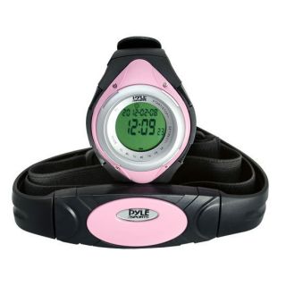   Pink Heart Rate Monitor Watch w Calorie Counter Target Zones