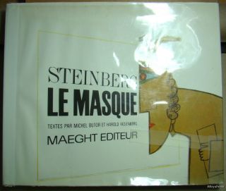   .LTD.ED.300 w/SIGNED LITHOGRAPH Saul Steinberg Le Masque Maeght Butor