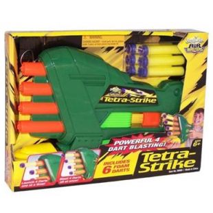 buzz bee toys tetra strike blaster with 6 darts included are 6 foam