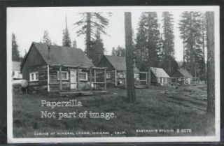 CA Mineral RPPC 1950s Cabins at Mineral Lodge Near MT Lassen by 