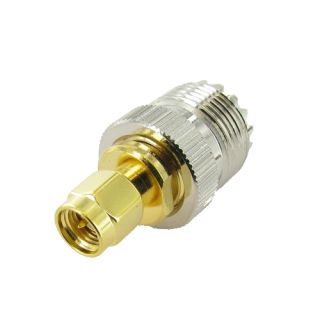 UHF Female to SMA Male Coax Cable Adapter