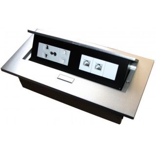 Cable Outlet Wire Management Box for Office Desk Table Workstation 