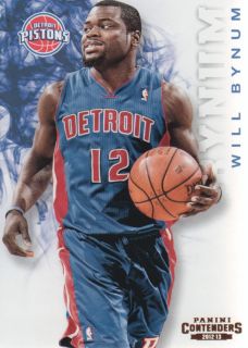 2012 13 Panini Contenders 198 Will Bynum Detroit Pistons
