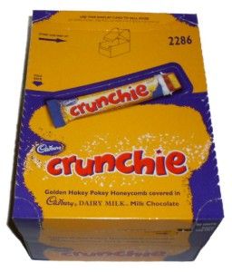 Cadbury Crunchie Bar   Fine English Chocolate (Pack of 24 bars) Free 