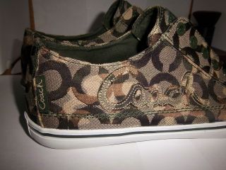New Coach Keeley Signature CC Camo Sneakers Shoes 9 B