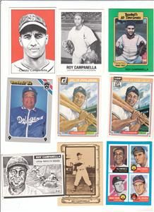 roy campanella collector cards lot brooklyn dodgers