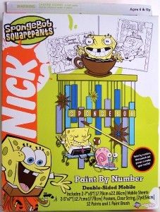 Nick Sponge Bob Square Pants Paint by Number Mobile