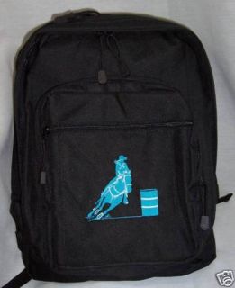 Barrel Racing Racer Turquoise Backpack Horse Bookbag