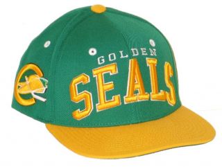 California Golden Seals NHL Hockey Vintage Green Super Star Snapback 