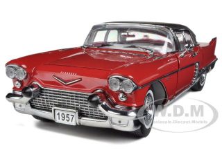1957 Cadillac Brougham Dakotah Red 1 18 Diecast Car Model by Sunstar 