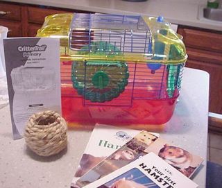   Used 15 5 Critter Trail Hamster Cage Accessories and Books