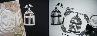 Vintage Bird Cage ♥ Die Cut Embellishments X2 ♥ Elegant Card 