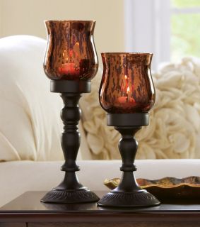 New Brown Mercury Glass Hurricane Candle Holders Home Decor
