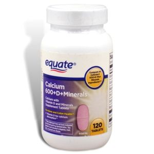 equate calcium 600 d minerals 600 mg 120 tablets