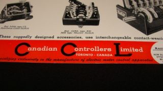   Controllers Limited Railway Power Engineering Switches Blotter Vintage