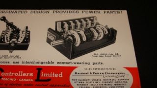   Controllers Limited Railway Power Engineering Switches Blotter Vintage