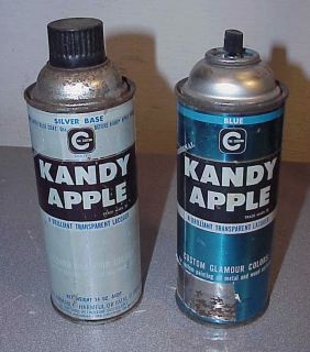 Vintage Spray Paint Can Cal Custom Kandy Apple Blue Silver Base Used 