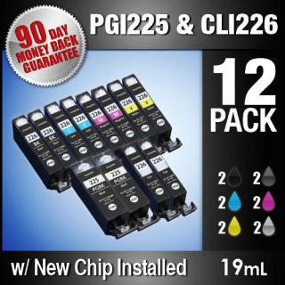 12 INK NEW FOR CANON ^CLI226 PGI225 Printer PIXMA MG 6120 MG 6220 MG 