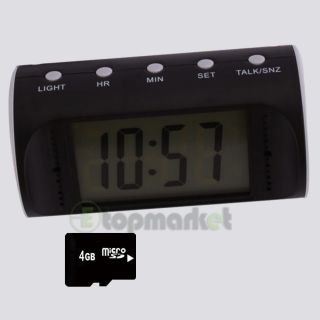 New Black Mini HD Clock Camera Remote Control Security Motion 