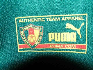 RARE Puma Cameroon Soccer Team 2002 Sleeveless Home Jersey Banned by 