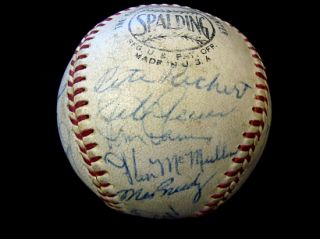 Carl Erskines 1963 Los Angeles Dodgers Team Signed Baseball *World 
