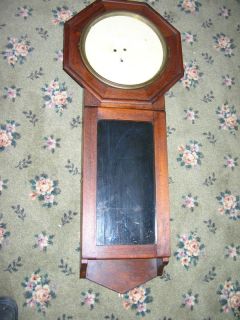Antique New Haven Ingraham Regulator Clock Case Parts or Repair 