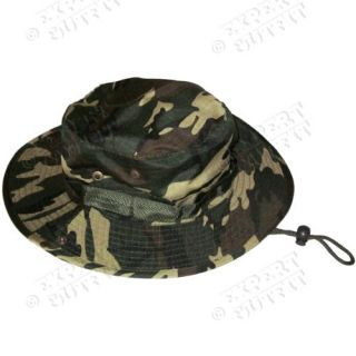 Floppy Boonie Hat Army Woodland Camo Camouflage Hunting Bucket Cap New 