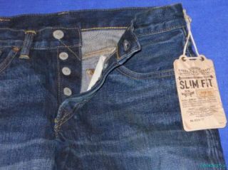 360 Ralph Lauren RRL Slim Fit Canyon Creek 2 Wash Selvedge Jeans 36 x 