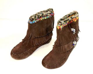 Jeffrey Campbell Fringe Moccasin Boots Free People RARE   Size 7