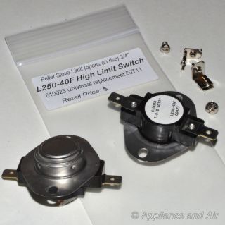 L250 40 Electric Furnace Gas Wood Stove High Limit Snap Disc Switch 