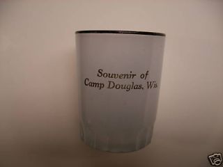  Souvenir Glass Camp Douglas Wisconsin Wi Wis