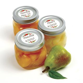 Norpro 24 Decorative Round Canning Labels Jar Lid New