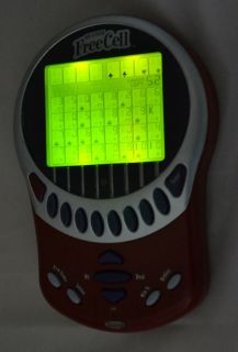  Lighted Big Screen Freecell Electronic Hand Held Game 2003   Working