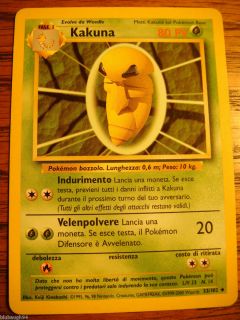 Italian Pokemon Card Kakuna Indurimento 80 PV