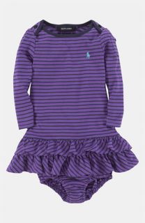 Ralph Lauren Stripe Dress & Bloomers (Infant)