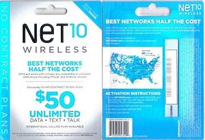 NEW! Net10 SIM CARD ACTIVATION KIT +BRAND NEW+ FACTORY SEALED!