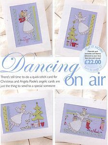 ANGEL CARDS TO STITCH 4 DESIGNS USES MILL HILL BEADS CROSS STITCH 