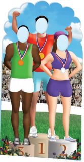 fabulous cardboard cutout why not add a pack of 6 olympic athlete face 